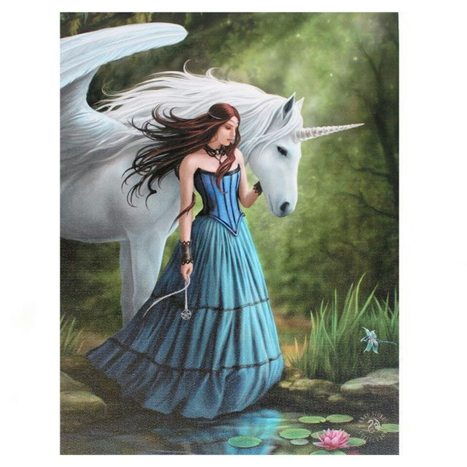 Anne Stokes Enchanted Pool Canvas - Multicoloured - Small