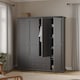 image 9 of Paris Wardrobe with 4 Doors and 2 Drawers in Matt Grey
