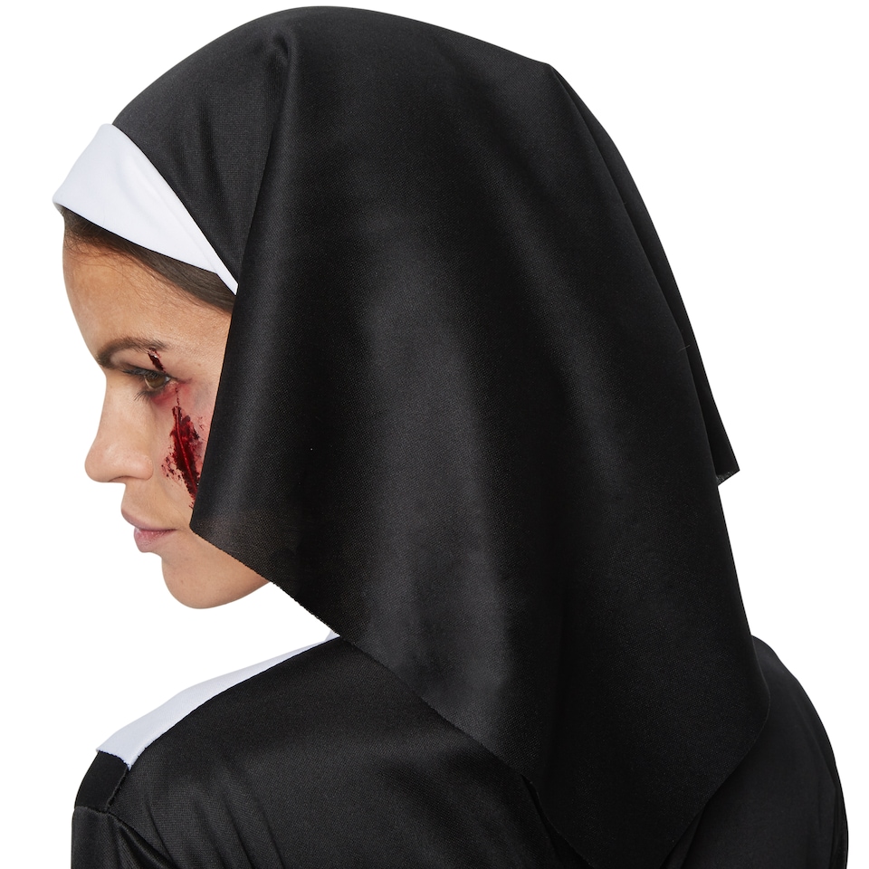 image 1 of Scary Nun - Halloween fancy dress costume for women | Black | black/white | 1