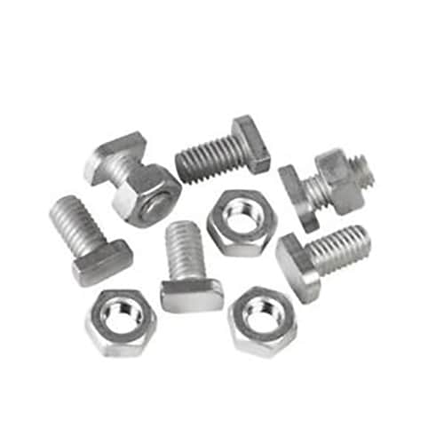 Ambassador Cropped Head Bolts And Nuts (Pack Of 20) Silver Silver One Size 1