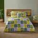 image 6 of Textured Flower Multi Duvet Cover Set Green | King