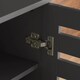 image 3 of Oslo 3 Door Wooden Shoe Storage Cabinet Rack Stand Cupboard Slatted Doors | Black
