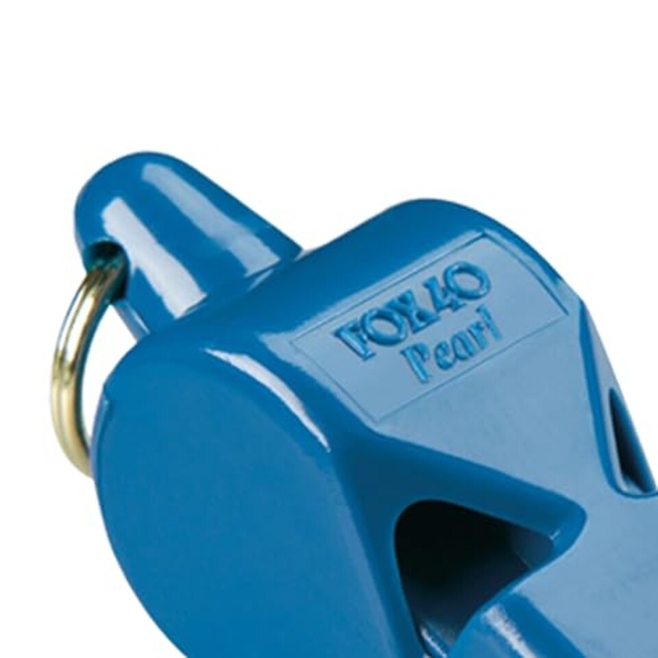 image 1 of Fox 40 Pearl Whistle With Wrist Lanyard Blue, One Size, K-Rey-Fxw105R