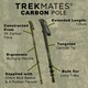 image 6 of Carbon Pole Lightweight 3 Section Adjustable Hiking Trekking Outdoor Gear | Black | Black | One Size | 1
