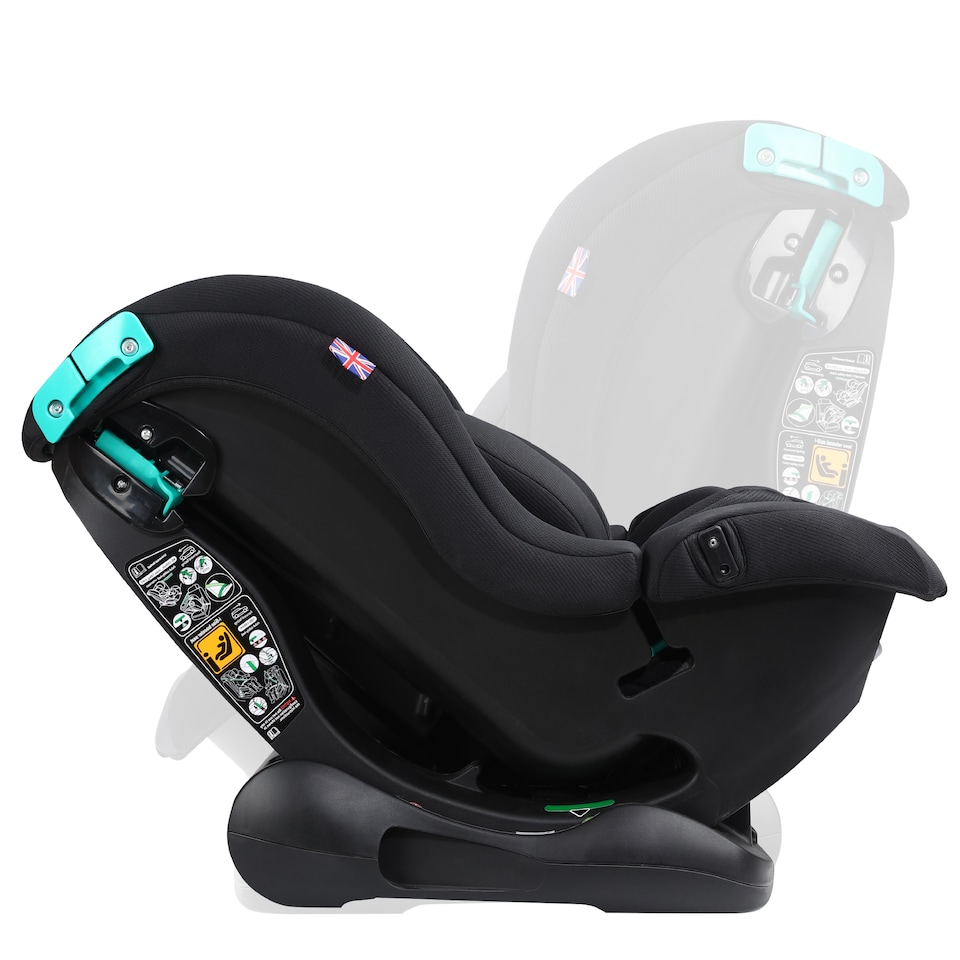 image 1 of Cozy N Safe Fitzroy+ i-Size Car Seat 40-150cm, Extended Rear Facing, Forward & Rear Facing, 5 Point Harness, Side Impact Protection, Adjustable Headrest, Cup Holder, Birth to 12 Years (Jet)