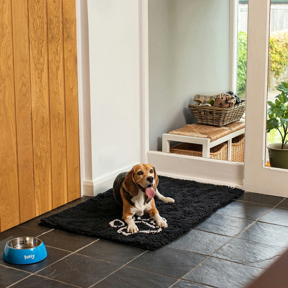 image 1 of Bunty Soft Long Pile Microfibre Mat Grey | S
