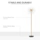 image 4 of HOMCOM Floor Lamp, Crystal Fireworks Standing Lamp, Metal Golden Pole Tree Lighting with Foot Switch, 8 Lights, G9 Bulb Base, for Living Room, Bedroom