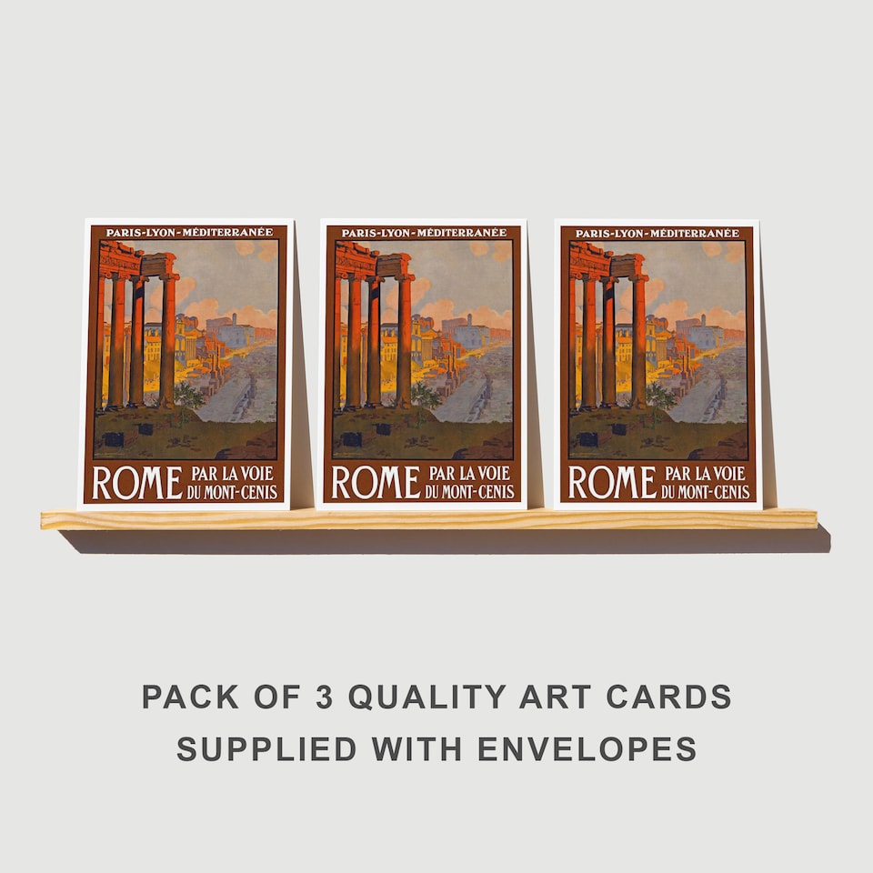 image 1 of Rome Forum Italy Greeting Card Historic Travel Set of 3 Blank 5x7 Inch 13x18 cm