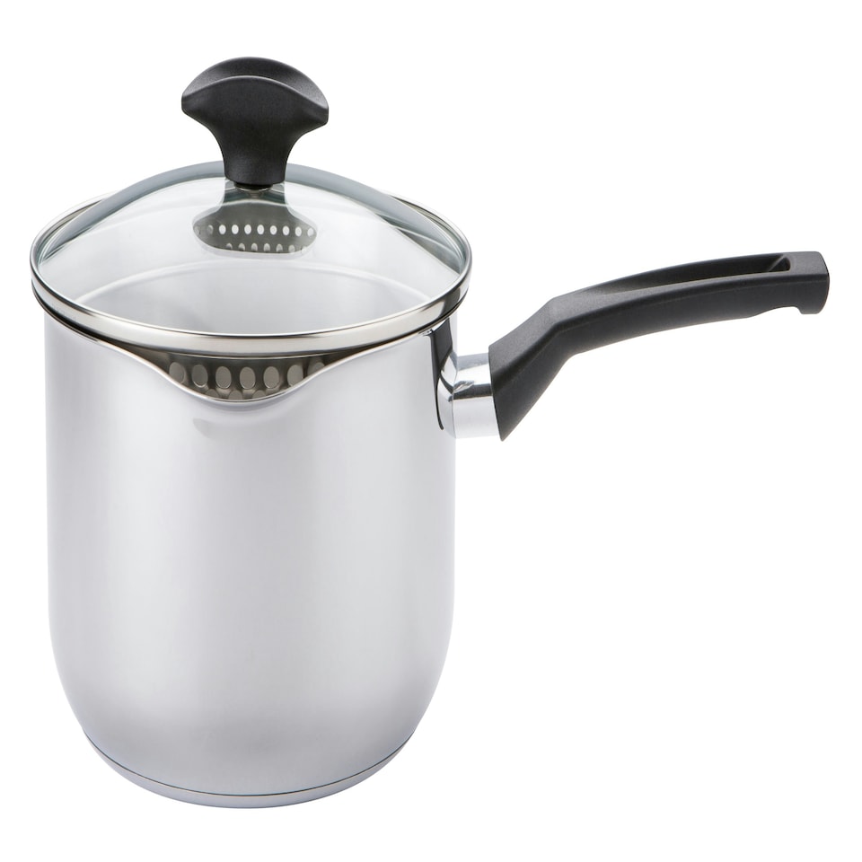 image 1 of Prestige Cook & Strain Saucepan Set, 3pce