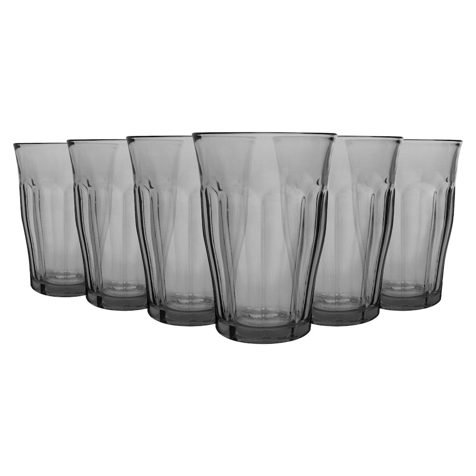 image 1 of Duralex Picardie Highball Glasses - 360ml - Grey - Pack of 6 Grey