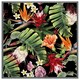 image 3 of Tropical flowers & plant leaves (Picutre Frame) Brown | XL