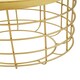 image 4 of Interiors by Premier Gold Finish Side Table With Caged Base, Open Frame Design Bedside Table, Accent Side Table for Living Room Gold