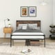 image 9 of COSTWAY Double Bed Frame Platform Bed with Headboard