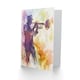 image 2 of Colourful Abstract Musician Shadow Portrait Him Her Birthday Card