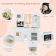 image 4 of COSTWAY Kids Kitchen Playset Toddlers Wooden Pretend Play Kitchen Cooking Toy