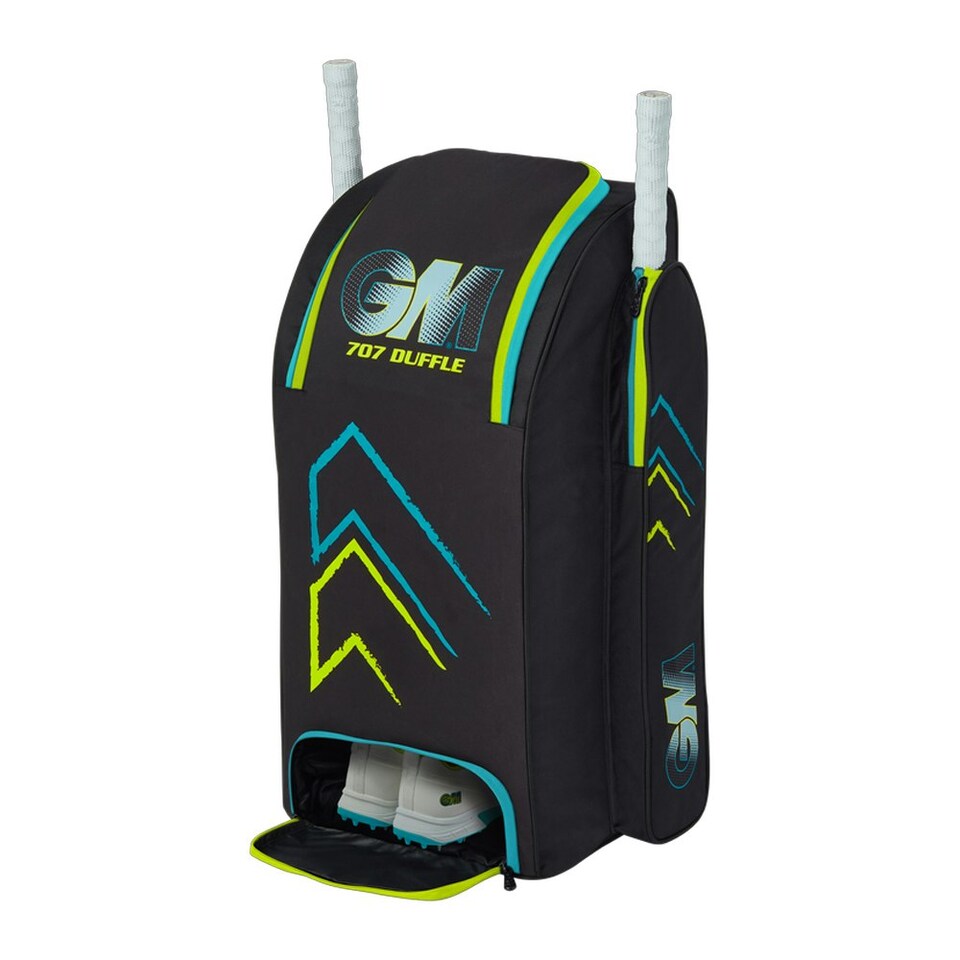 image 1 of Gunn And Moore 707 Duffle Bag - Black/Cyan/Fluorescent Blue - One Size