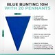 image 3 of Blue Colour Party Bunting 10m with 20 Pennants