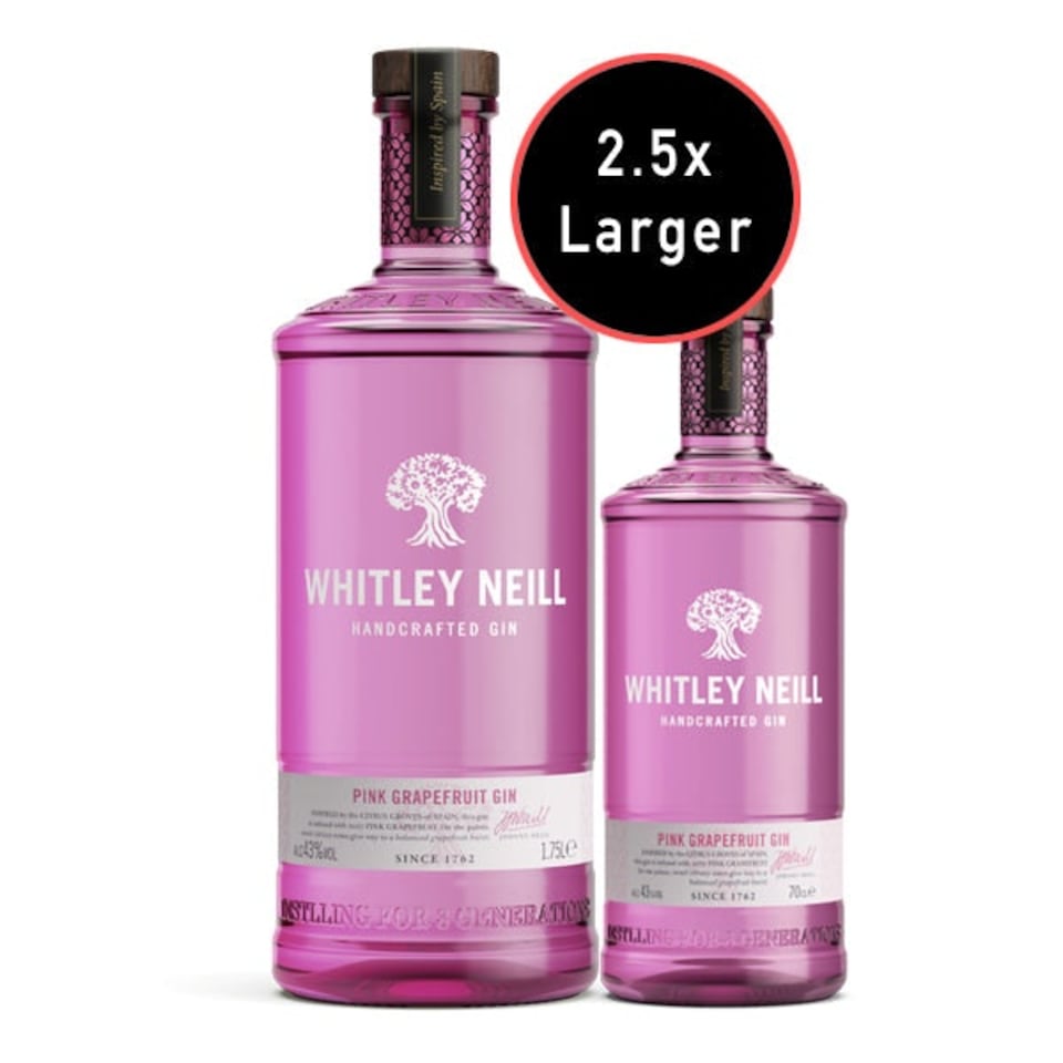 image 1 of Whitley Neill Pink Grapefruit Gin Extra Large 1.75 Litre