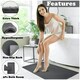 image 2 of VELVETIO Faux Fur Bath Mat Set Shaggy Super Soft Plush Anti Slip PVC Back Grey | Charcoal