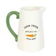 image 1 of Something Different Farm Fresh Carrot Patch Ceramic Flower Jug - White/Green - One Size