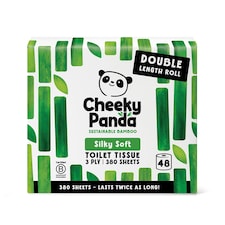 Double-Length Bamboo Toilet Paper White | Size: 48 Rolls