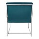 image 5 of Interiors by Premier Teal Velvet Cocktail Chair, Easy to Adjust Comfy Chair, Effortless Cleaning Ocassional Accent Chair