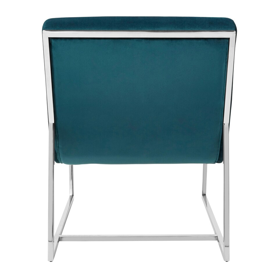 image 1 of Interiors by Premier Teal Velvet Cocktail Chair, Easy to Adjust Comfy Chair, Effortless Cleaning Ocassional Accent Chair