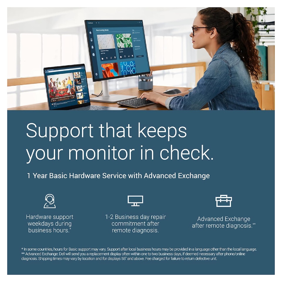 image 1 of Dell Plus S2725QC 27-Inch IPS UHD 4K 120Hz Freesync Premium USB-C Height Adjustable Monitor