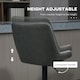 image 4 of HOMCOM Adjustable 360 Degree Swivel Bar Stools, Set of 2 Bar Chairs, Grey