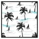 image 2 of Palm trees & sailboats (Picture Frame) White | M