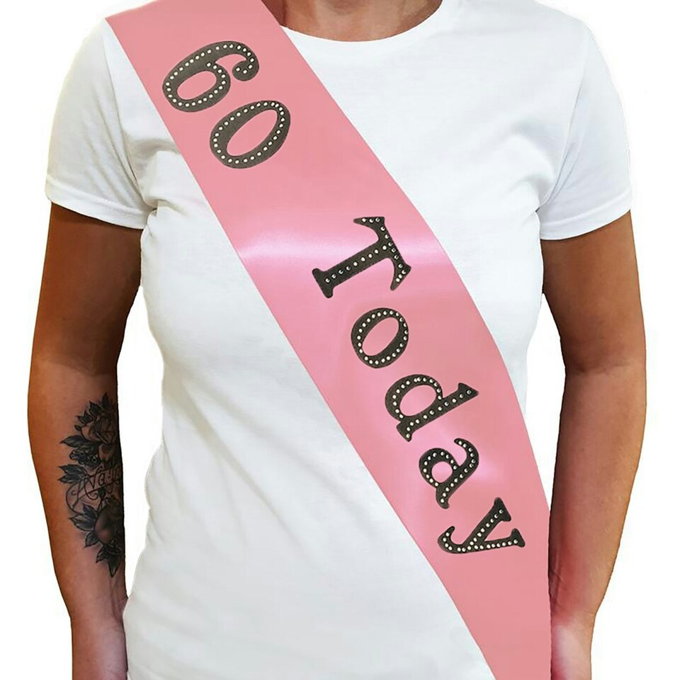 image 1 of Bristol Novelty 60 Today Birthday Sash - Pink - One Size One Size