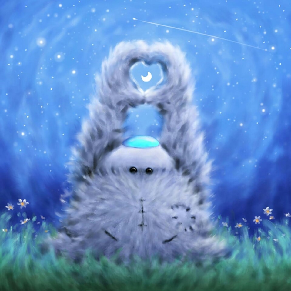 image 1 of Bear And Heart Open Blank Card