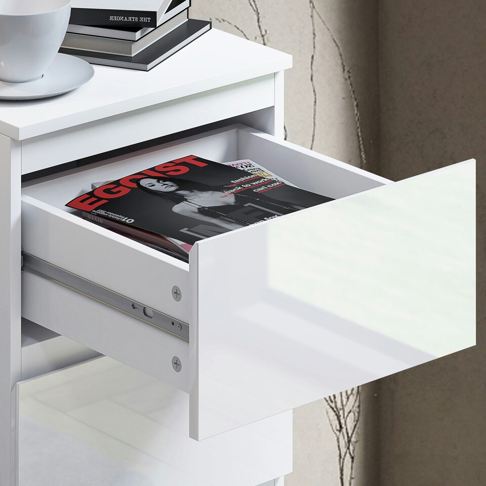 image 1 of FWStyle Stora 4 Drawer Chest of Drawers - White Gloss Front