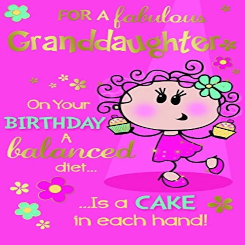 image 1 of For Granddaughter Cake Witty Words Birthday Card