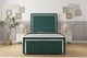 image 1 of Sloomy Boston Chrome Emerald Plush Bed Frame With Mattress With 50" Upholstered Headboard 4' Small Double