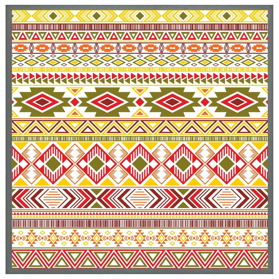 image 1 of Aztec american indian pattern (Picture Frame) Black | XL