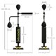 image 9 of SPORTNOW Boxing Bag, Freestanding Punching Bag with Reflex Bar, Speed Balls Black