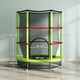 image 5 of HOMCOM Kids Trampoline Mini Bouncer w Enclosure Net for 3-6 Years Green