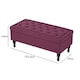 image 2 of Fuchsia Fabric Ottoman Storage Bench Pink