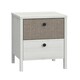 image 1 of Moondust Snowy Oak Kalamos 2 Drawer Bedside Cabinet