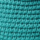 image 3 of Homescapes Teal Green Cotton Knitted Round Storage Basket - 37 x 21 cm Green | M