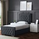 image 2 of Allegra Divan Bed with Upholstered Headboard - Grey (Steel) - Small Double / 4ft