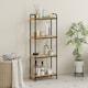 image 1 of HOMCOM 4-Tier Bamboo Bathroom Storage Shelf, Freestanding Narrow Shelving Unit with Slatted Shelves for Kitchen Bathroom Living Room, 41.5 x 21.5 x 106 cm, Natural and Black | Black