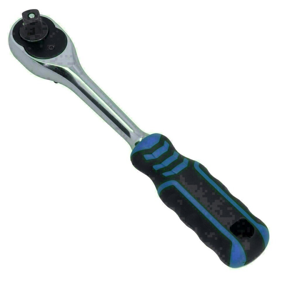 image 1 of 1/2in Drive Straight Headed Ratchet 90 Teeth Quick Release With Rubber Grip