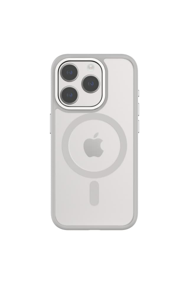image 1 of QDOS Hybrid Soft + Snap (MagSafe) Case for iPhone 15 Pro - White Grey | White