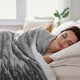 image 5 of Fleece & Sherpa Electric Heated Throw - Grey