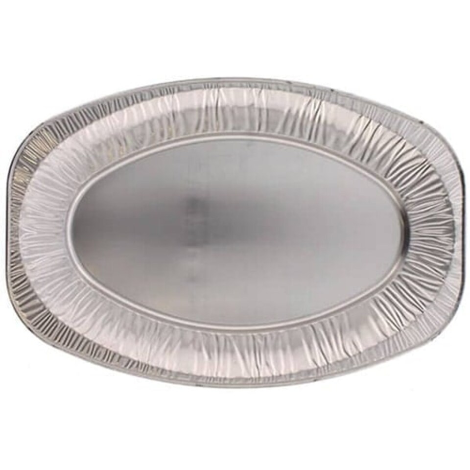 Medium Oval Plain Foil Platters 43cm / 17 in - Pack of 10