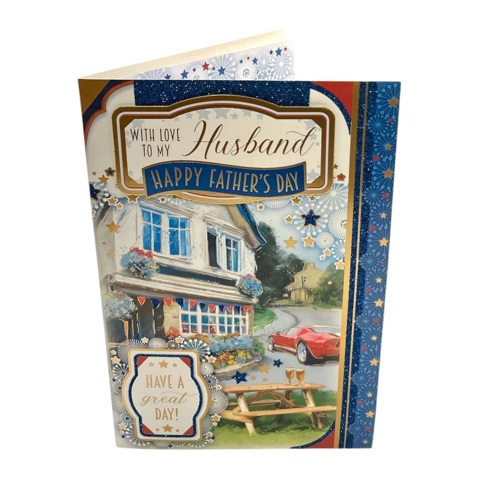 image 1 of To My Husband Beautiful House Design Father's Day Card