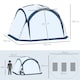 image 7 of Outsunny Dome Tent for 6-8 Person Camping Tent w/ Zipped Mesh Doors Lamp Hook