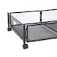 image 6 of Living and Home Under Bed Steel Storage Organizer Basket with Wheels | Black